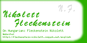 nikolett fleckenstein business card